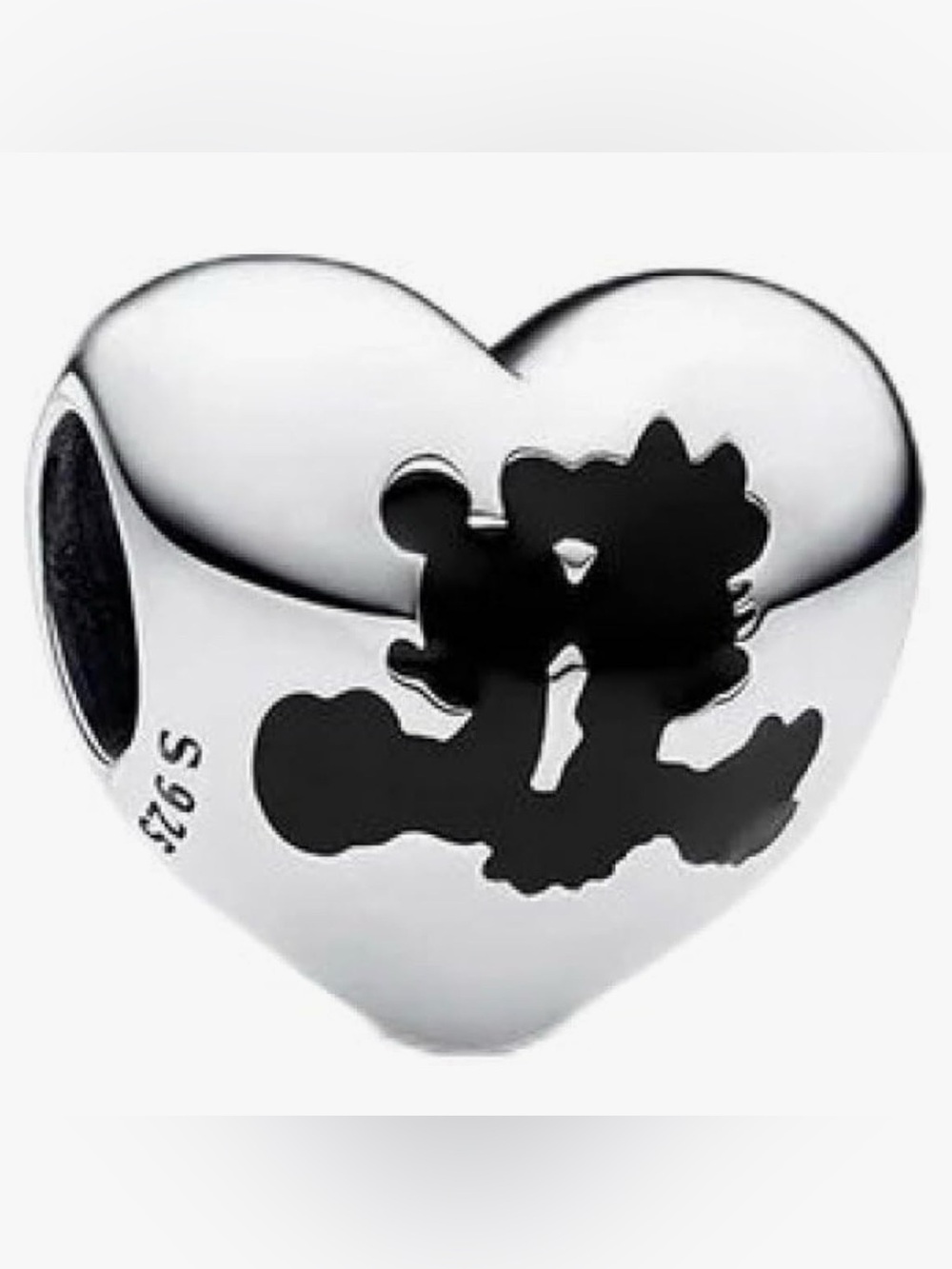 Pandora Disney Mickey Mouse & Minnie Mouse Sterling Silver Heart Charm